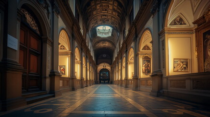 Fototapeta premium Uffizi Florence Italy In a mystical atmosphere Und_006