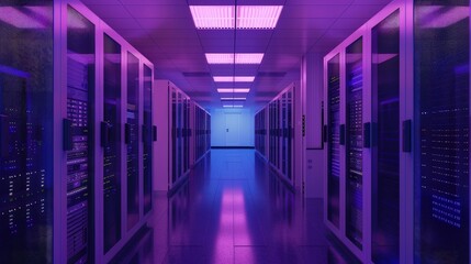 Fototapeta premium Data centers focusing on compliance with international standards and data protection laws.