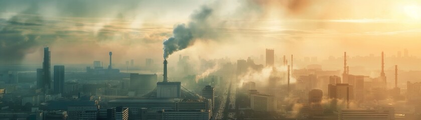 Air pollution from industrial chimneys