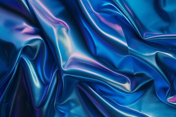 Obraz premium Blue iridescent fabric with gradient.