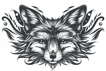 Obraz premium A fox with a very detailed face