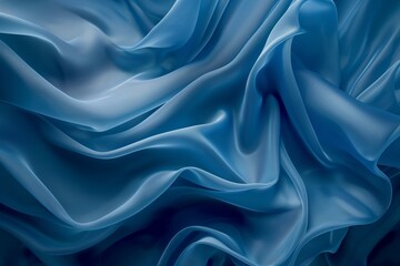 Obraz premium Blue soft silk fabric texture background.