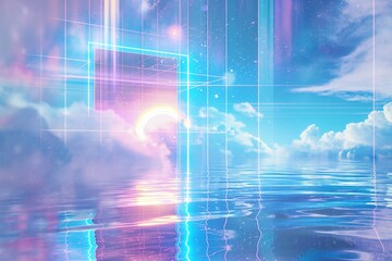 Obraz premium Mystical portal in the sky