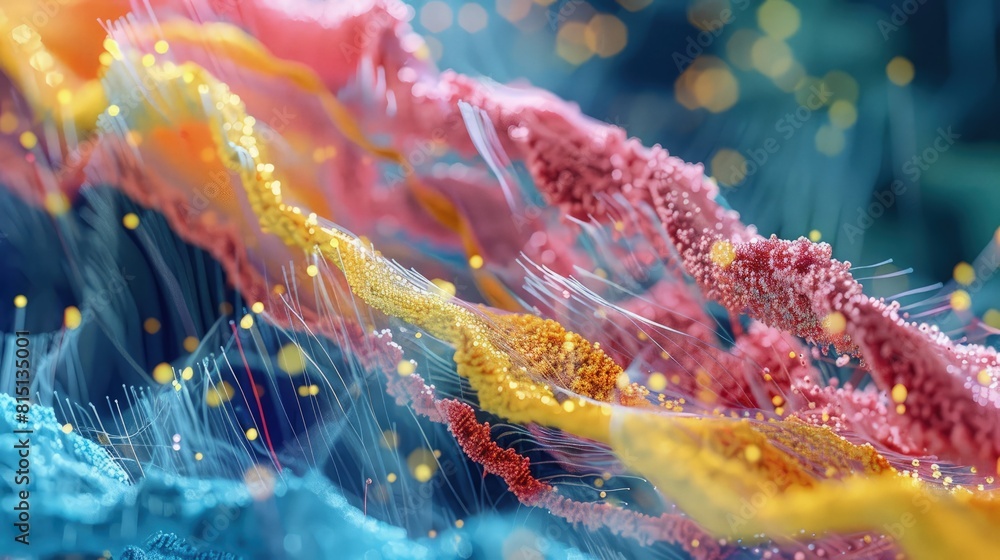 Aufkleber microscopic views of nanofibers in advanced textile applications.