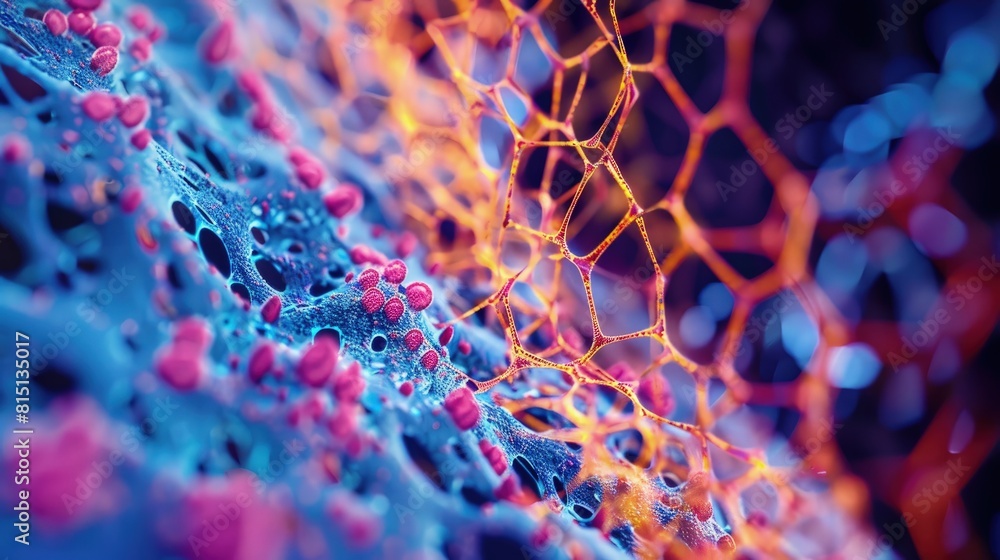 Aufkleber microscopic views of nanofibers in advanced textile applications.