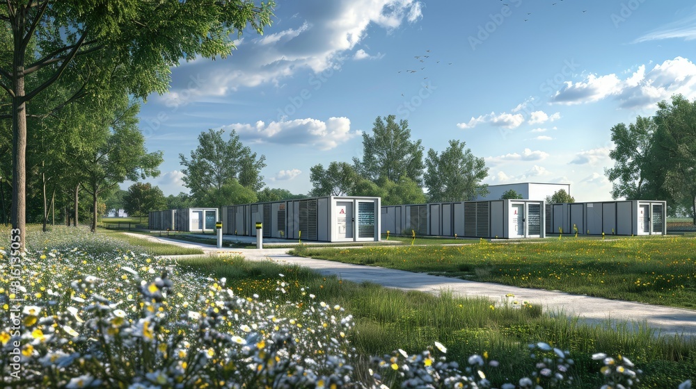 Poster modular data centers providing scalable solutions for growing tech demands.