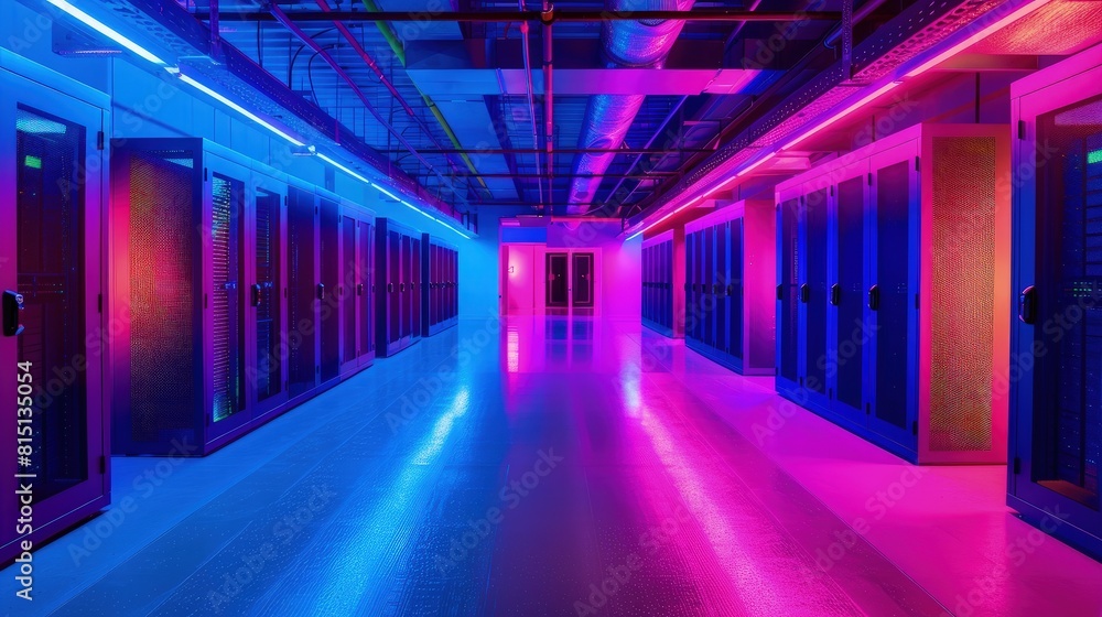 Poster modular data centers providing scalable solutions for growing tech demands.
