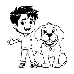 Simple vector illustration of Business colouring page for kids