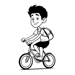 Cute vector illustration Business doodle colouring activity for kids