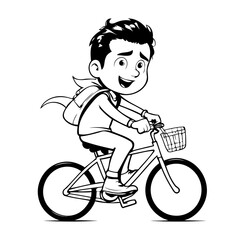 Simple vector illustration of Business outline for colouring page