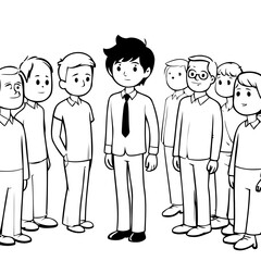 Cute vector illustration Business doodle for kids coloring worksheet