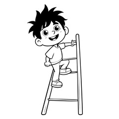 Simple vector illustration of Business drawing for children page