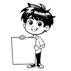 Simple vector illustration of Business outline for colouring page