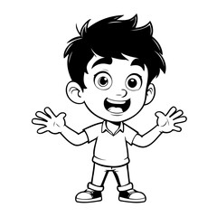 Vector illustration of a cute Business drawing for toddlers book