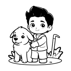 Cute vector illustration Shepherd hand drawn for toddlers