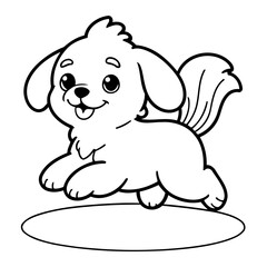 Cute vector illustration Maltese drawing for children page