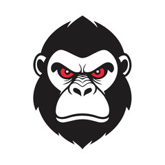 Cute vector illustration Gorilla doodle for toddlers worksheet