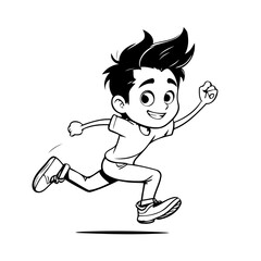 Cute vector illustration Person for children colouring activity