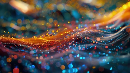  The vibrant dance of quantum dots under a microscope.