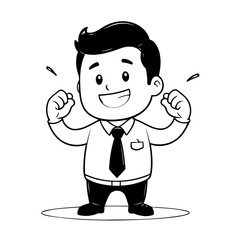 Simple vector illustration of Business drawing for children page