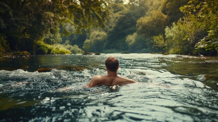  Wild river swimming in the UK, natural pools, river currents, refreshing swims.