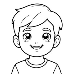 Cute vector illustration Boy hand drawn for toddlers