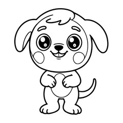 Cute vector illustration Palmerian doodle for kids coloring worksheet