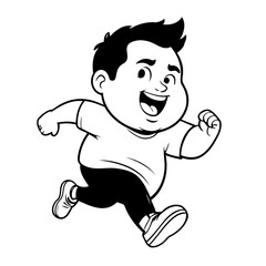 Cute vector illustration Person for toddlers colouring page