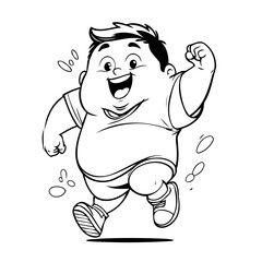 Cute vector illustration Person for kids colouring page