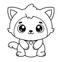Cute vector illustration Kawaii hand drawn for toddlers