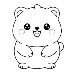 Cute vector illustration Kawaii doodle for toddlers worksheet