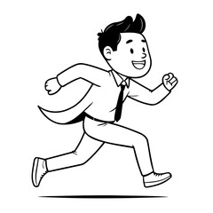 Vector illustration of a cute Business doodle for children worksheet