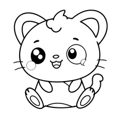 Cute vector illustration Kawaii hand drawn for toddlers
