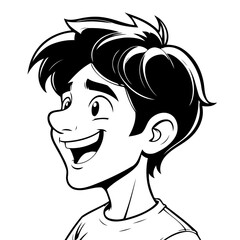 Cute vector illustration Person colouring page for kids