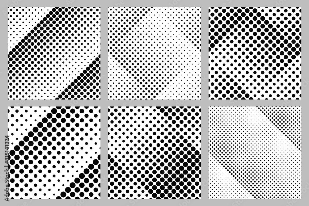 Poster Seamless  dot pattern background collection -  abstract vector graphic designs
