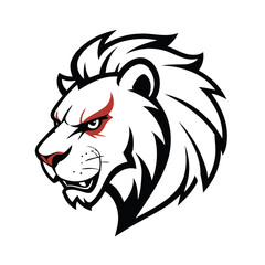 Vector illustration of a cute Lion doodle for children worksheet