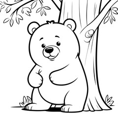 Cute vector illustration Bear hand drawn for toddlers