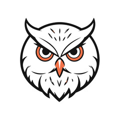 Cute vector illustration Owl drawing for toddlers colouring page