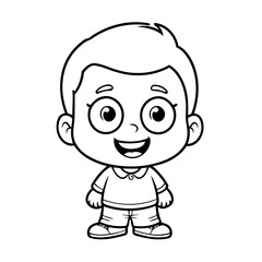 Vector illustration of a cute Old doodle for toddlers worksheet