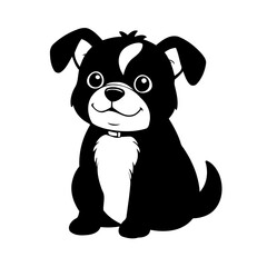 Cute vector illustration Dog for kids colouring worksheet