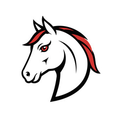 Vector illustration of a cute Horse doodle for toddlers coloring activity