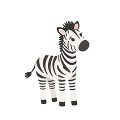 Simple vector illustration of Zebra outline for colouring page