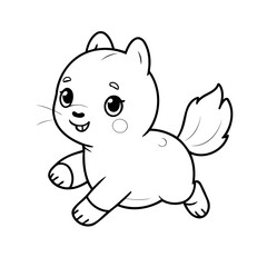 Vector illustration of a cute Capybera drawing for children page