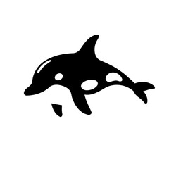 Cute vector illustration Orca doodle for kids colouring page