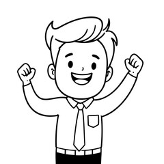 Cute vector illustration Business drawing for kids page