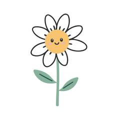 Cute vector illustration Flower doodle colouring activity for kids