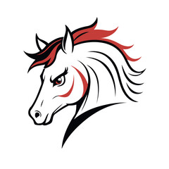 Cute vector illustration Horse drawing for toddlers book