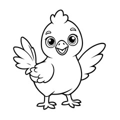 Cute vector illustration Chicken hand drawn for toddlers