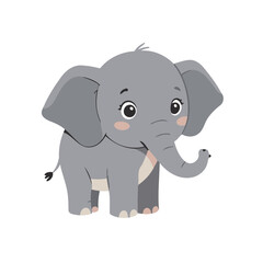 Cute vector illustration Elephant doodle for toddlers worksheet