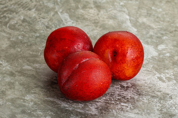 Ripe sweet juicy red plum
